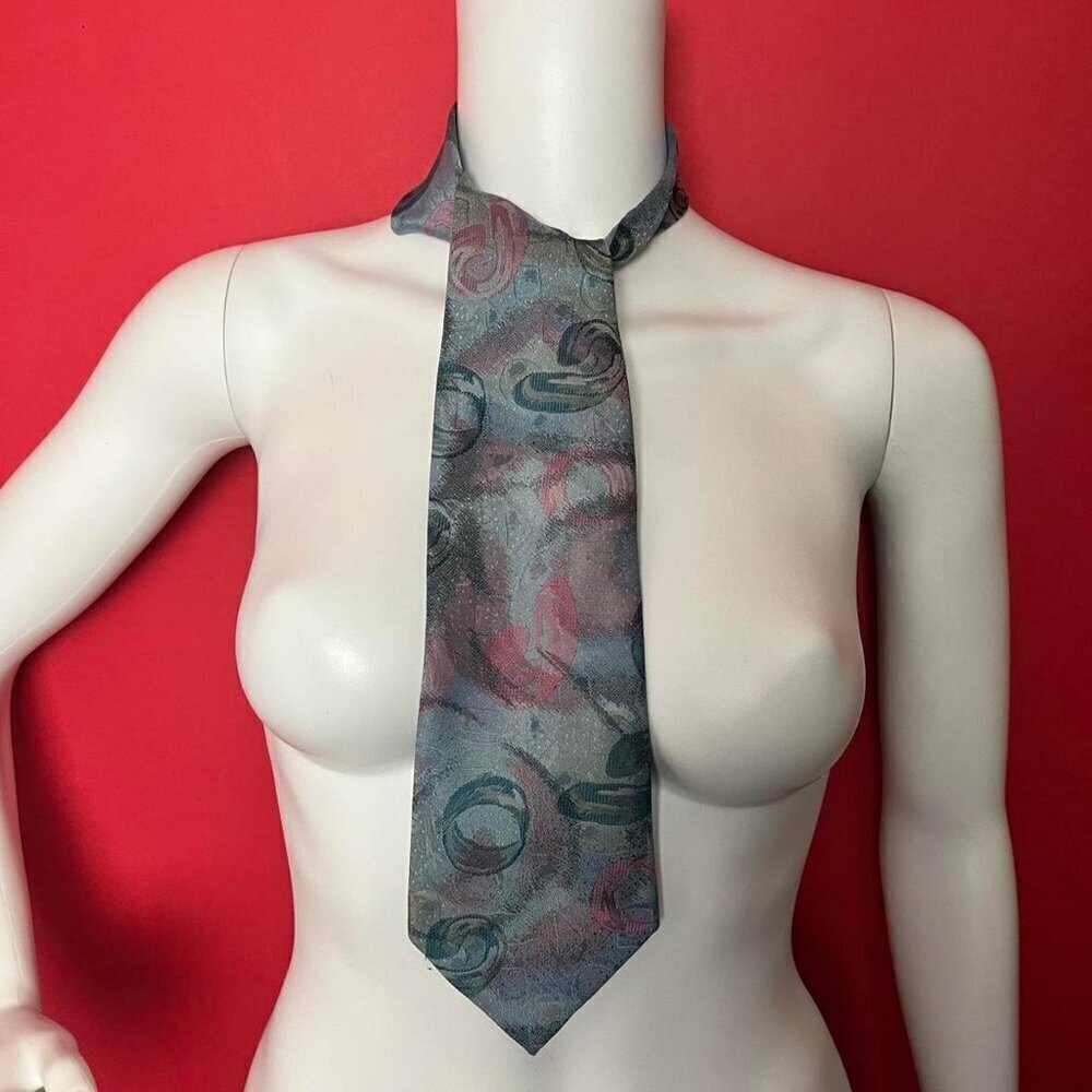 Moores / Floral patterned dress tie 🩵🩷​​​​​​​